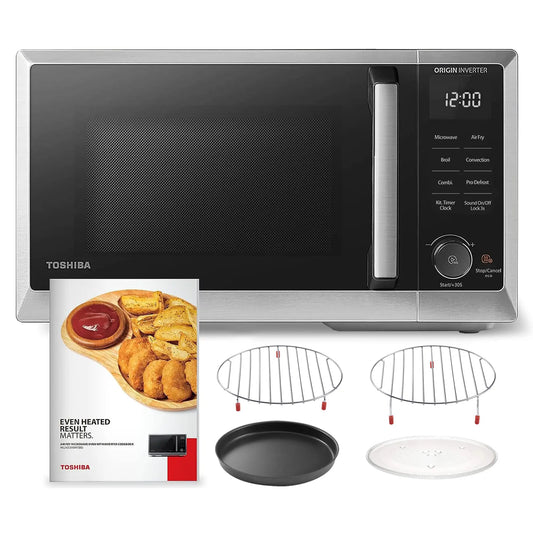TOSHIBA 6-in-1 Inverter Microwave Oven Air Fryer Combo MASTER Series - Broil, Convection, Speedy Combi, 27 Auto Menu