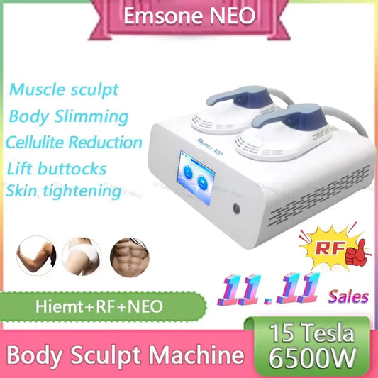 Portable EMS Body Sculpt RF Machine New Upgrade Nova 6500W 200HZ EMSone NEO Muscle Build Body Slimming Fat Removal Device