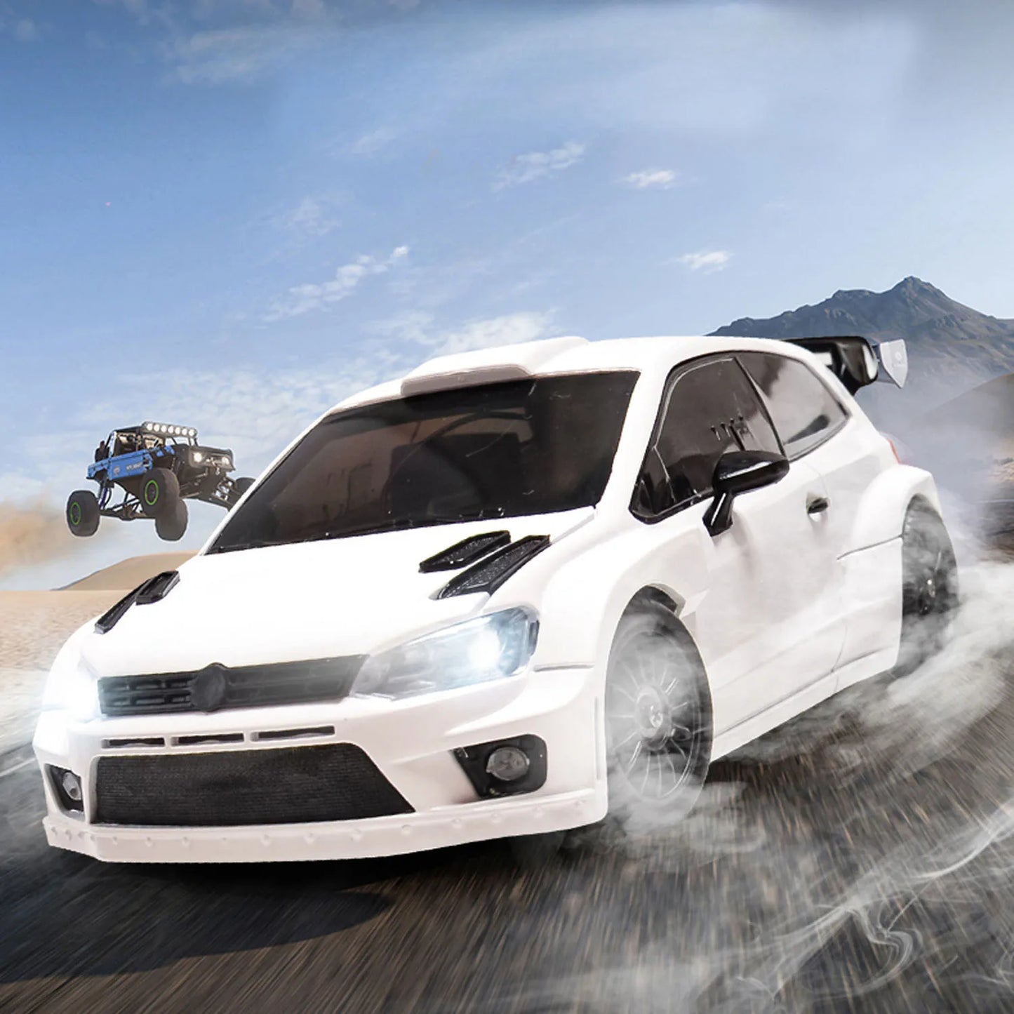 LDRC 1:28 Scale 4WD RC Off Road Vehicle 4X4 High Speed Drift Car Remote Control RTR Toy with LED Lights for Adult