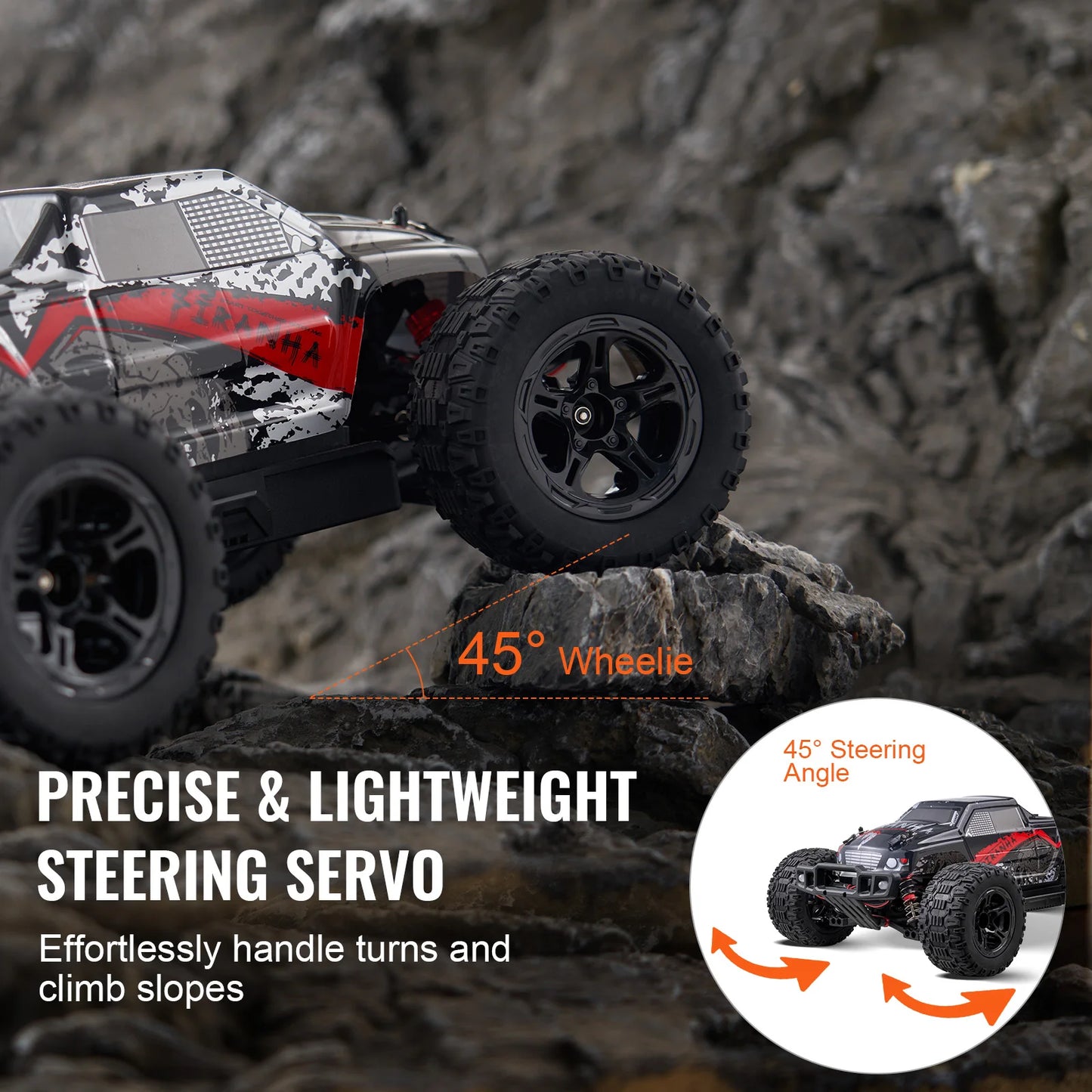 SucceBuy 1:10 38KM/H 4WD RC Car All Terrain Off-Road with 2 Batteries Drift Monster Truck Children Toys for Kids Christmas Gifts