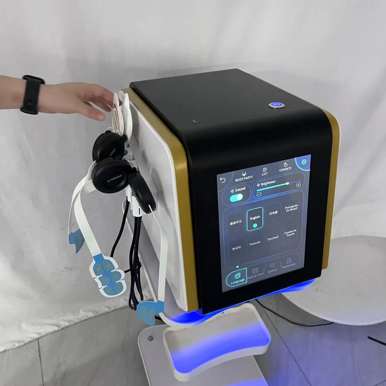 Latest Strong Pulsed Magnetic EMS And PEface RF Heat Energy Output face lifting Lift Wrinkle Removal 5 Handle Machine 2025