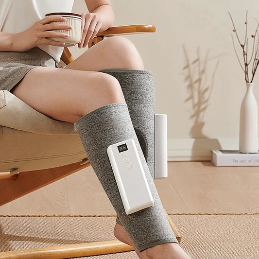 2pcs Leg massager, heated calf air compression massager, 3 intensities and 6 modes of leg massager, easy to use, muscle relaxati