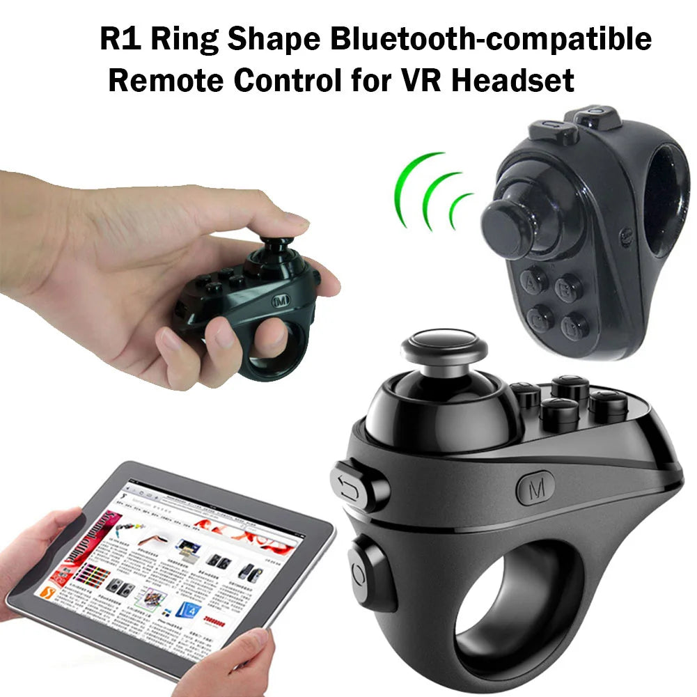 R1 Bluetooth Remote Control Smartphone Gamepad  3D Glasses Wireless VR Remote Game Controller for iPhone Android Ring Joystick