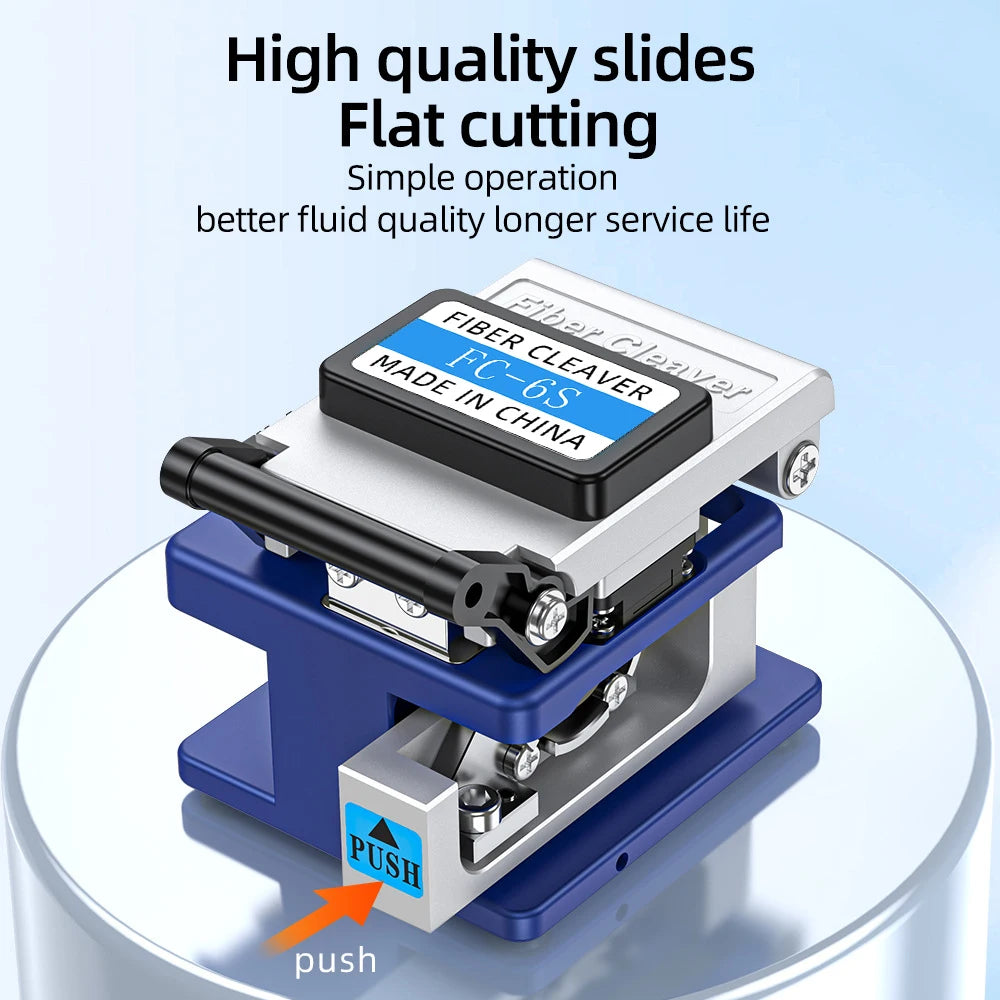 ZoerRax FC-6S Fiber Optic Cleaver FTTH High Precision Optical Fiber Cleaver with Dedicated Metal Cable Cutting Knife