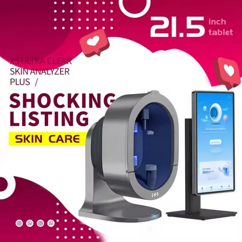 X5 Pro-AI Skin ImageAnalyzerFull-Body Multi-Spectral Scan for Beauty Equipment Scalp Analyzer Multi-Language15.6 Inch 21.5 Inch