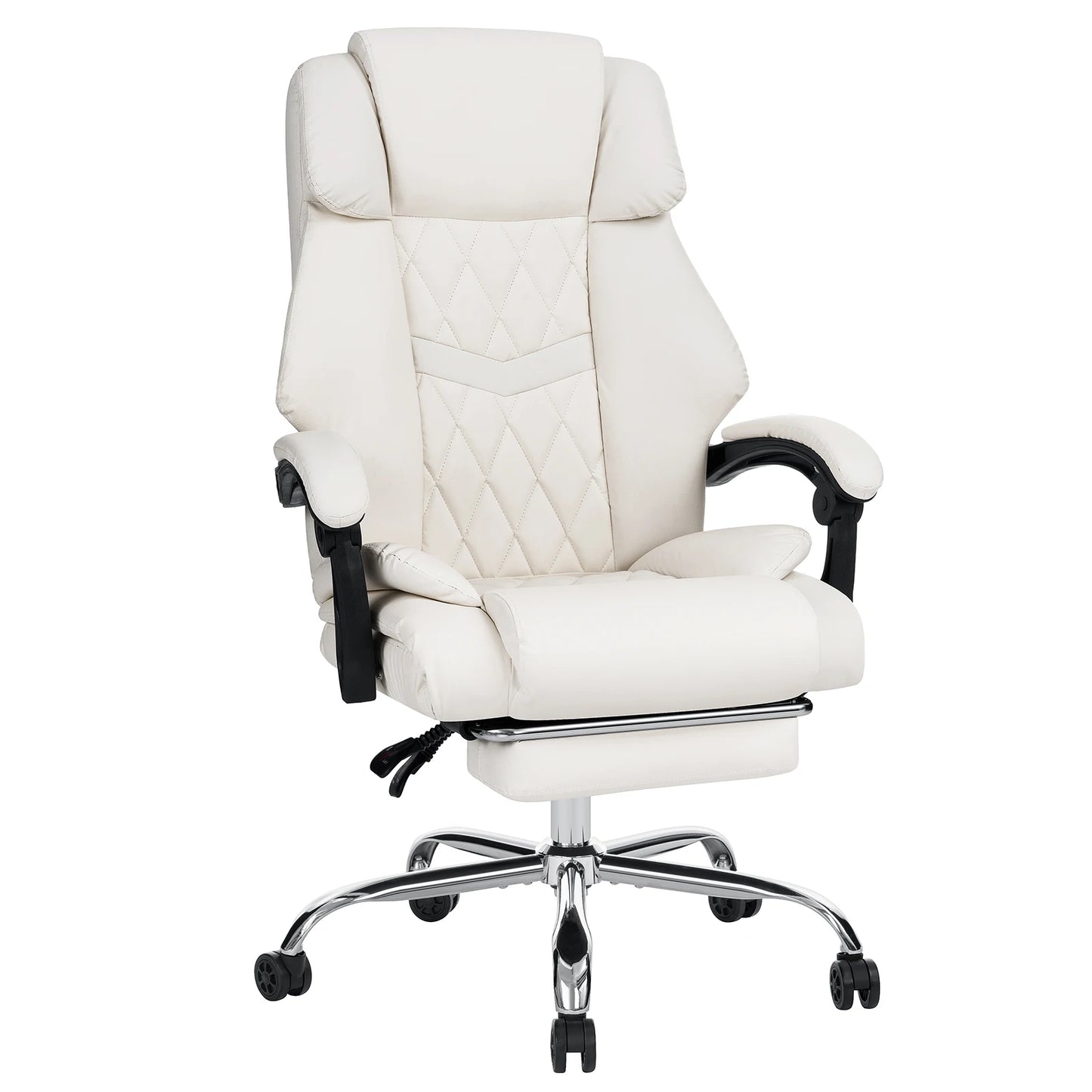 Stylish Office Chair Ergonomic with Whees Footrest Spring Cushion Height Armrests Adjustable Computer Gaming Gaming Chair Sofa