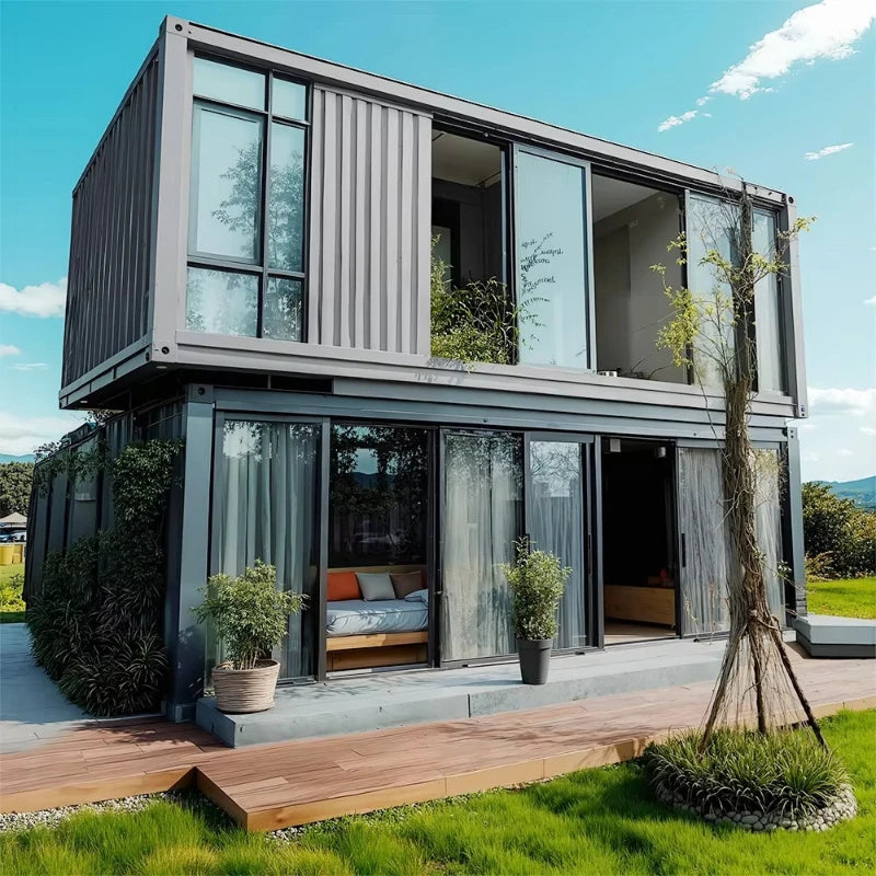 Space Saving Foldable Container House With Excellent Mobility and Stacking Capability Perfect for Pop up Stores