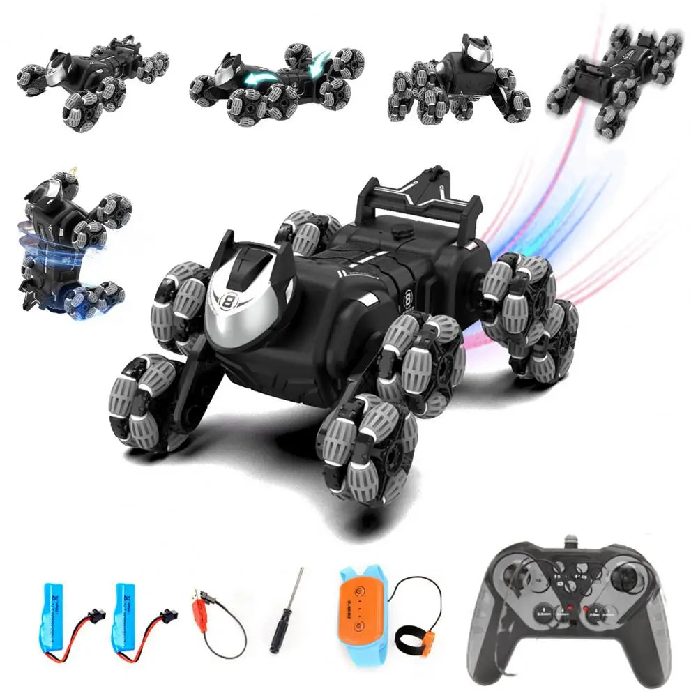 2.4GHz New Remote Control Robot Dog Gesture Sensing Smart Interactive Stunt Dog With RC Stunt Dog Car Toy Walking Smart Toy Gift