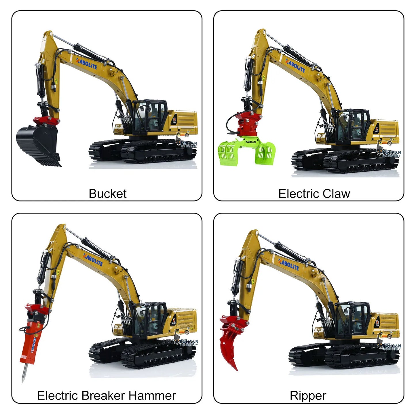 Kabolite K961 100S PRO 1/18 RTR RC Hydraulic Excavator Remote Control Digger Flysky 2S Battery Electric Claw Hammer Model