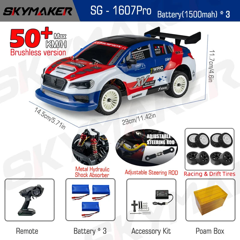 SG1607 SG1605 SG1606 UD1607 UD1608 Pro 1/16 RC Car High Speed 2.4G Brushless 4WD Drift Remote Control Racing Car toys For Boys