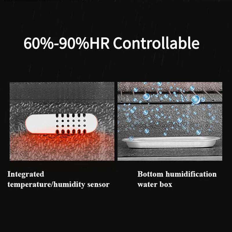 40L 220V Professional Bread Fermenter Kitchen Dough Yogurt Bread Fermentation Machine Humidity Control High Efficiency Household