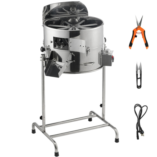 SucceBuy Electric Bud Trimmer 18in Electric Leaf Trimmer Machine Adjustable Speed Stainless-Steel Blade Bud Mesh Bag Hand Pruner