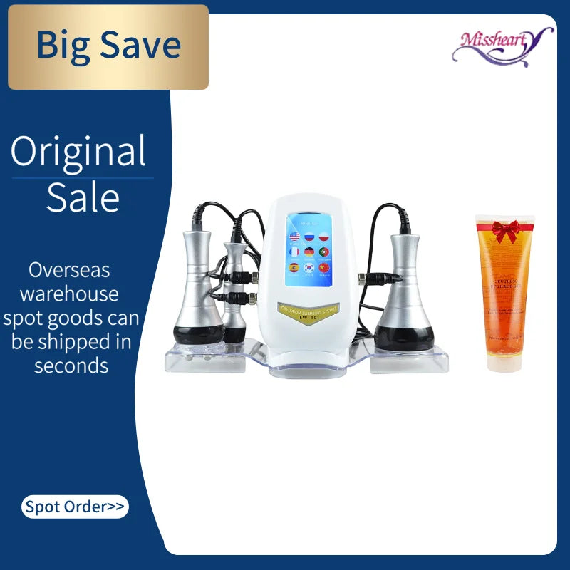 3-in-1 40K Cavitation Ultrasonic Weight Loss Lifting And Firming Massage Beauty Machine(Fast Shipping From US/EU Warehouse)