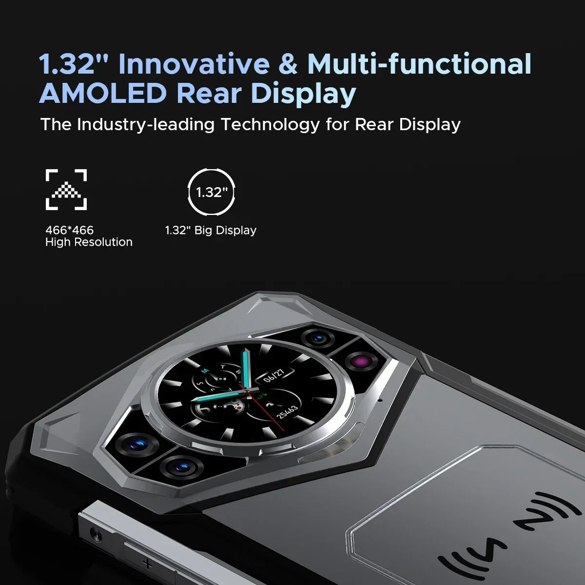 DOOGEE S200 5G Rugged Phone 6.72" Dimensity 7050 12GB RAM 256GB ROM 100MP AI Main Camera 10100mAh Battery NFC Smartphone