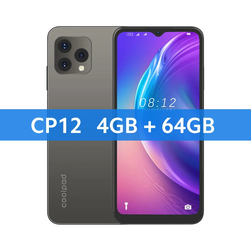 Global Version coolpad CP12 Smartphone 6.517" Waterdrop Display Octa Core Powerful Processor 4500mAh Battery 13MP Main Camera