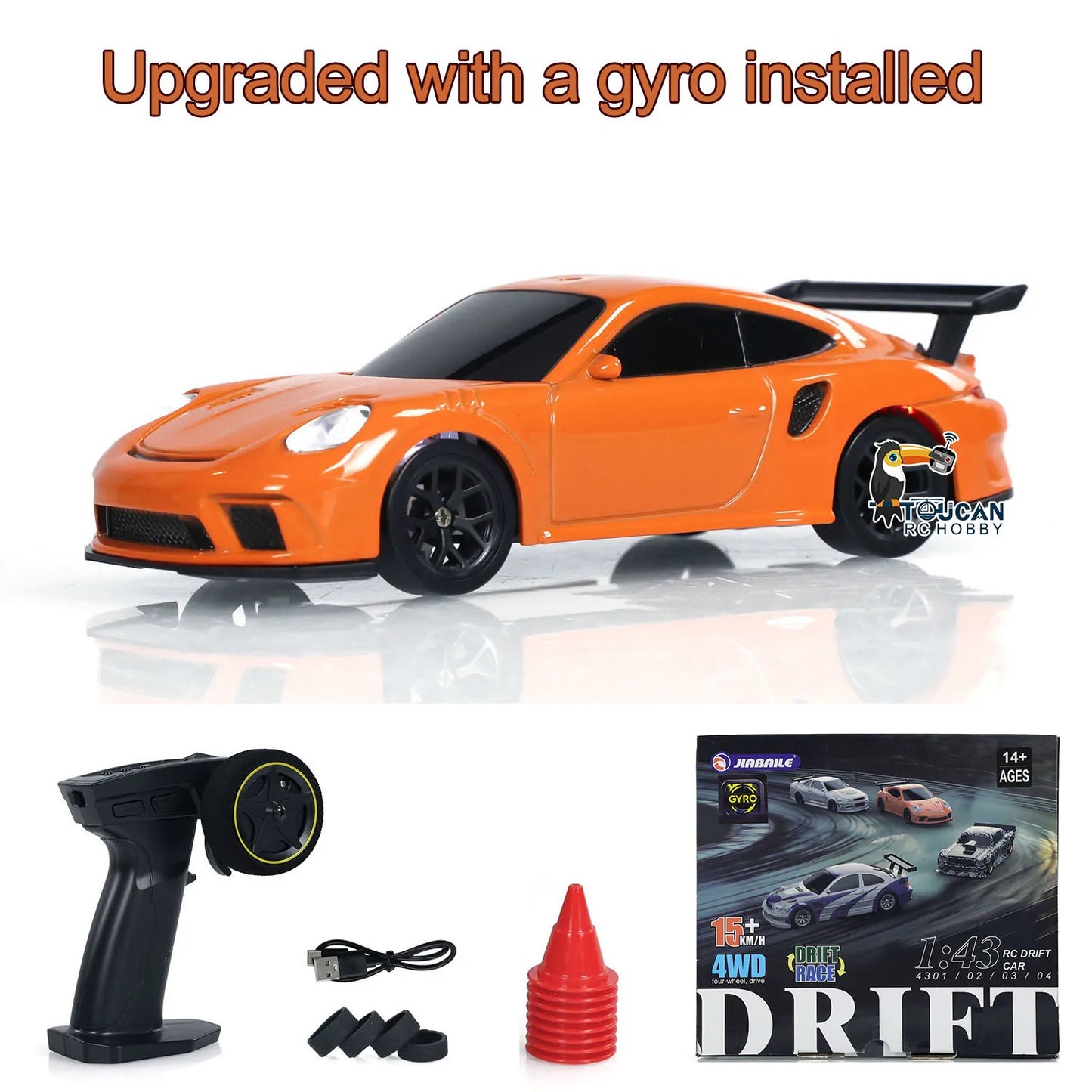 US Stock RC Drift Car 1/43 RTR Race 4WD Gyro Four-wheel Drive Radio Control High Speed Model 2.4G Racing Drifting Cars Toy Model