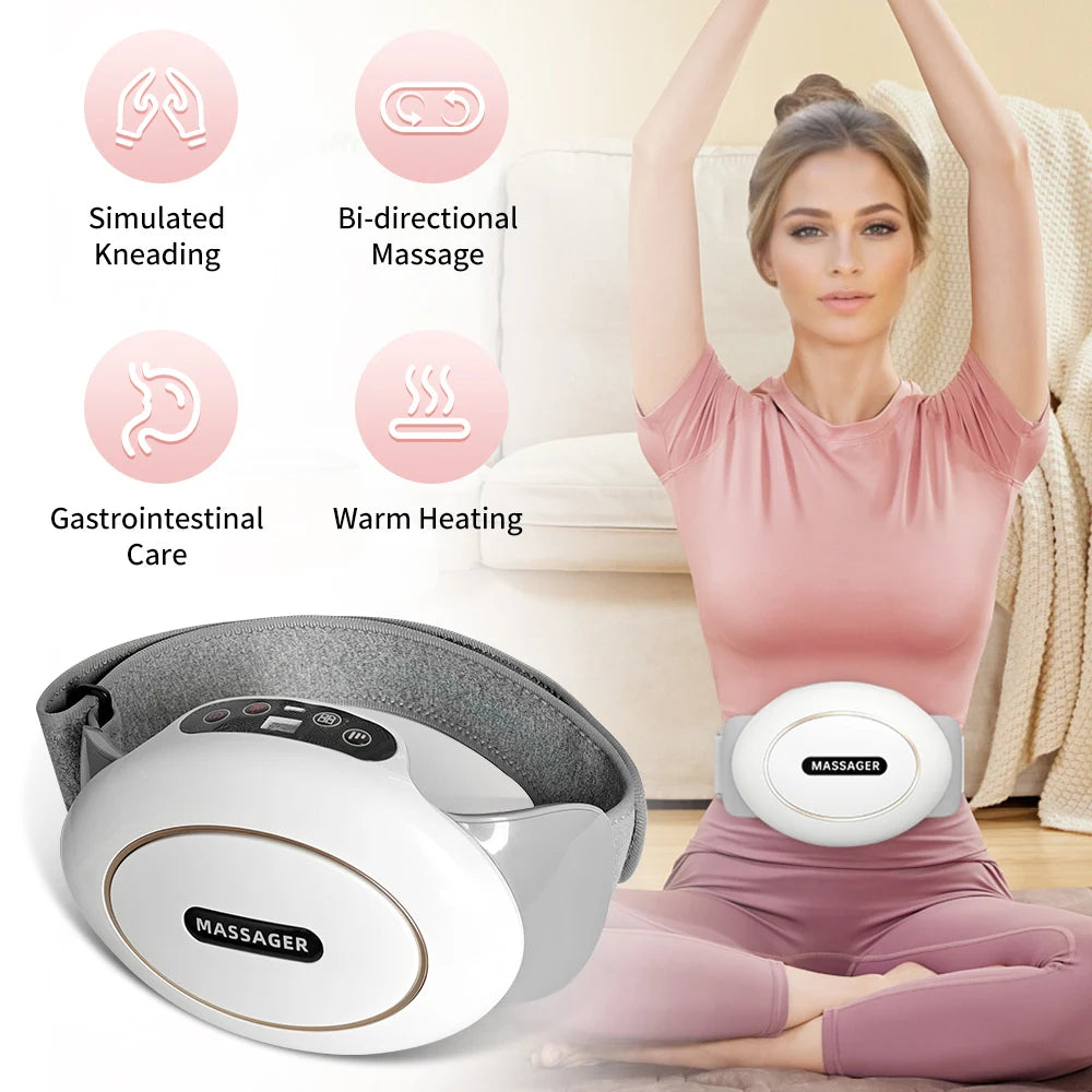 Electric Abdominal Massager Multi-Use for Belly Back Neck Legs USB Rechargeable Professional Massage Device Gift for Women Girls