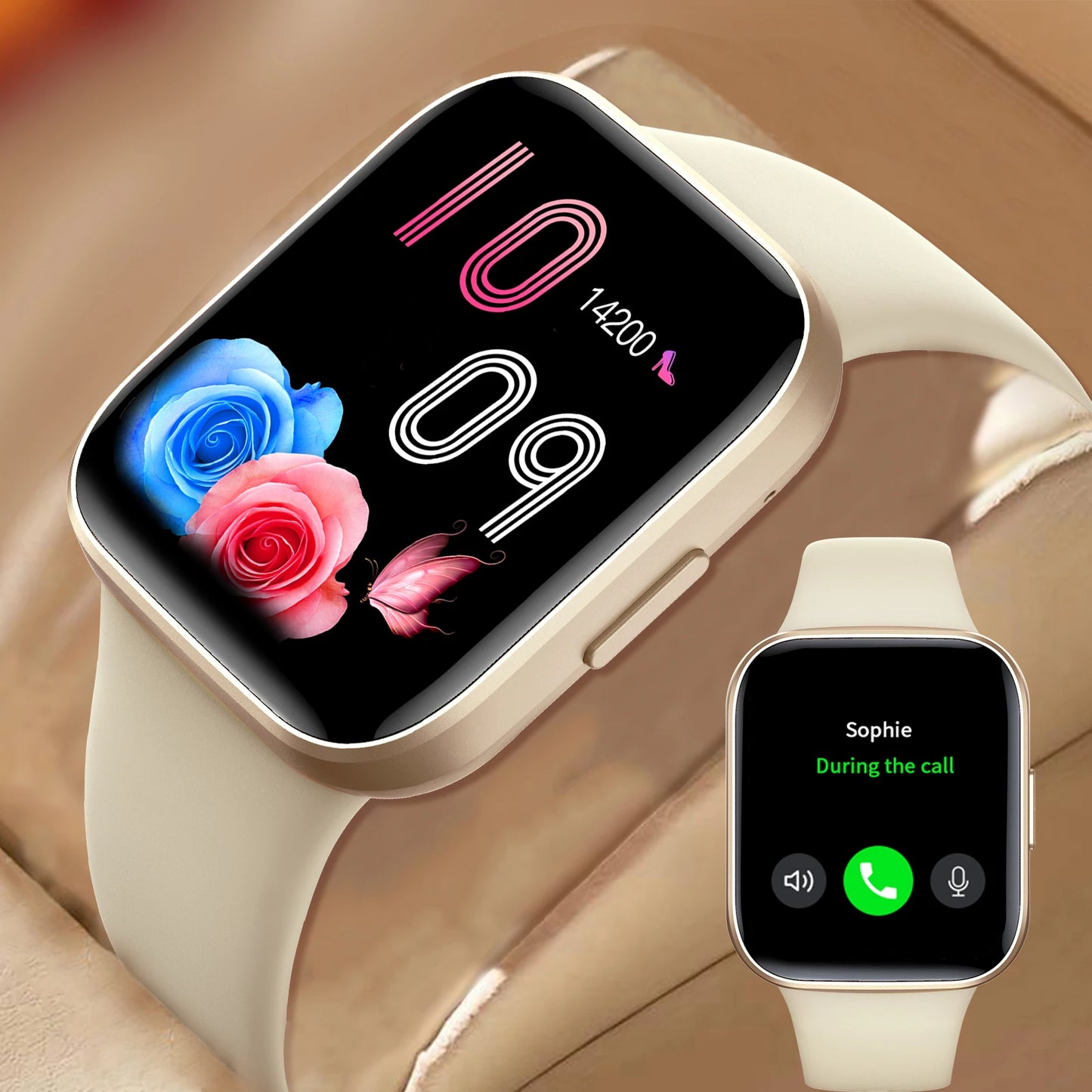 Smart watch, wireless calling /dial,for iPhone/Andriod, multi -Sport mode, calling reminder and rejection, SMS reminder