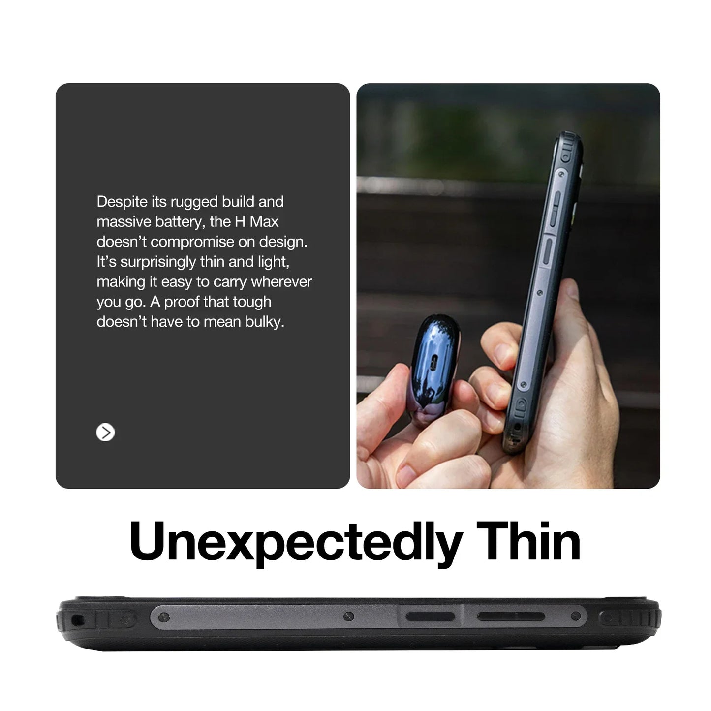 AGM H MAX Rugged Smartphone 10000mAh Battery 4+128GB HD+ Display 3 Card Slot NFC OTG Reverse Charge Waterproof