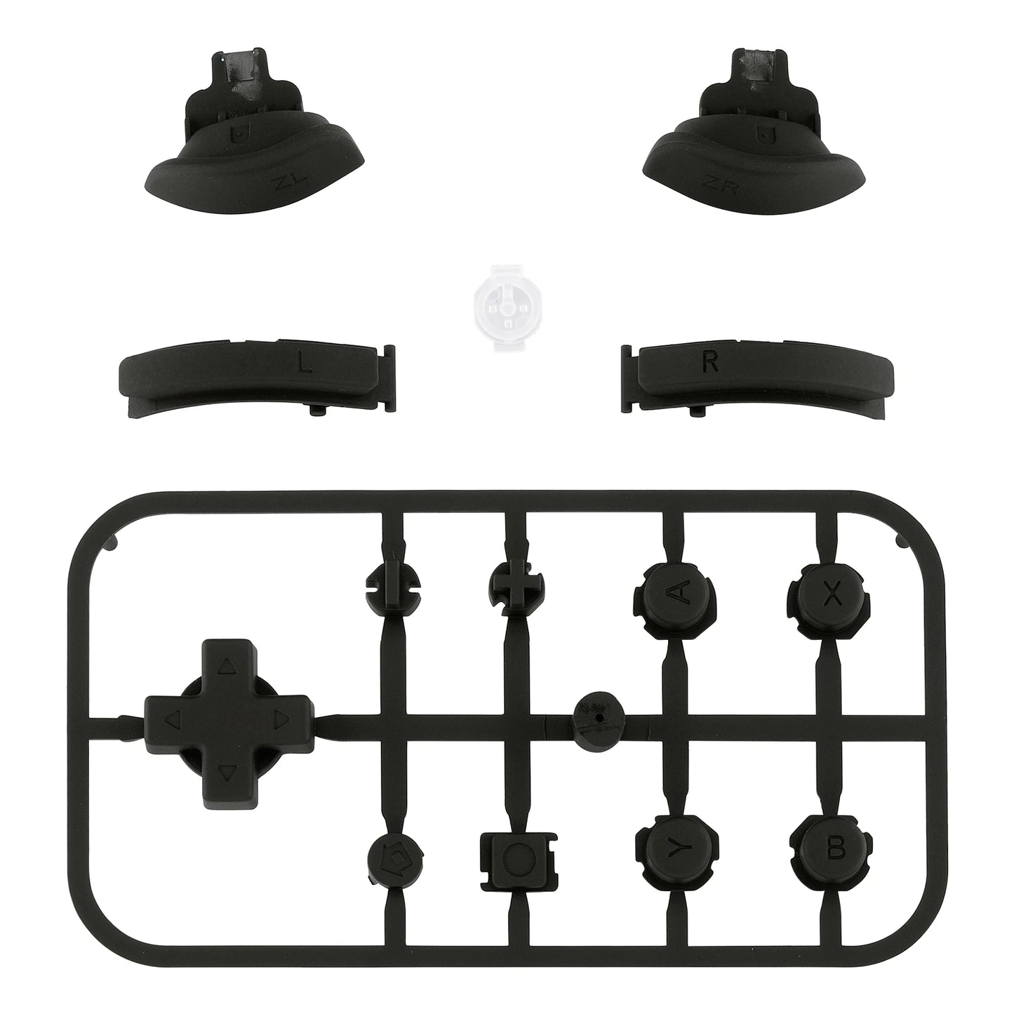 eXtremeRate Replacement Full Set Buttons with Tools for NS Switch Lite - Black & White