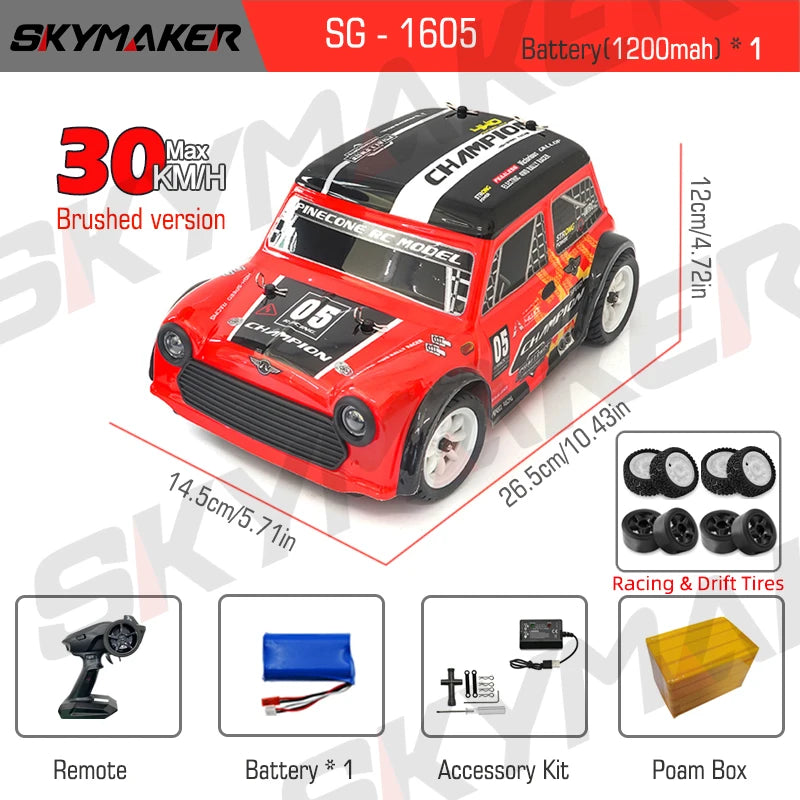 SG1607 SG1605 SG1606 UD1607 UD1608 Pro 1/16 RC Car High Speed 2.4G Brushless 4WD Drift Remote Control Racing Car toys For Boys