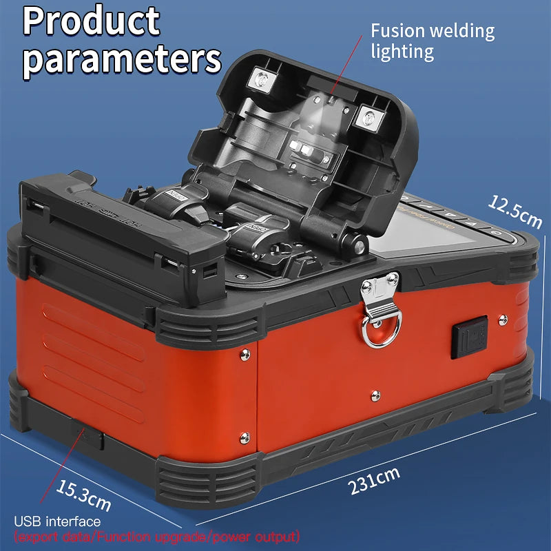COMPTYCO A-5 Fiber Optic Fusion Splicer SM MM Multilingual Optical Fiber Welding Machine Fiber Core Hot Melt Built in OPM VFL