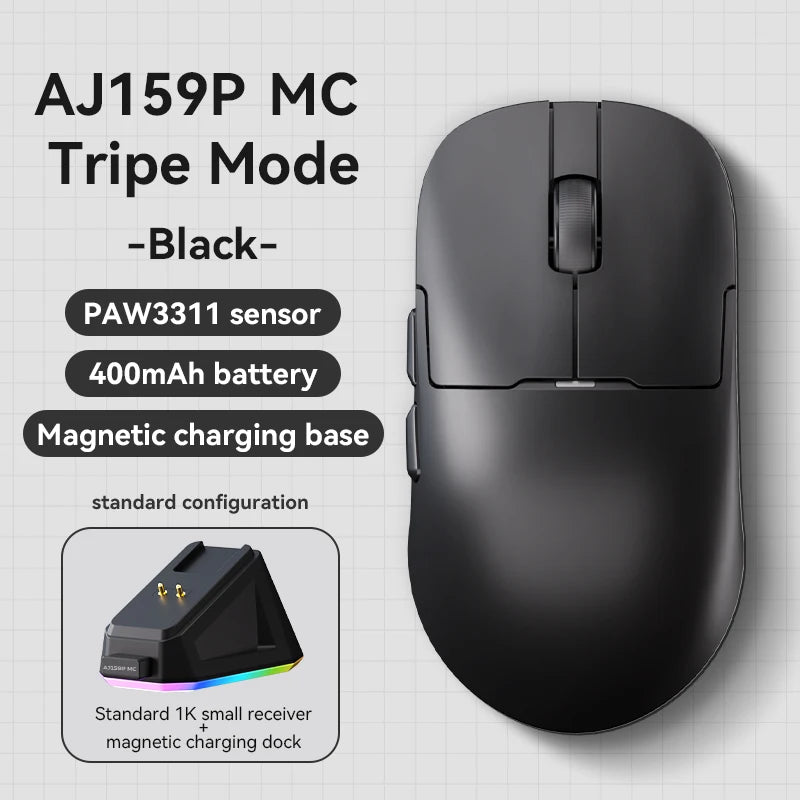 AJAZZ AJ159P MC wireless 1K gaming gaming mouse PAW3311 about 56g lightweight-support 1KHZ return rate non-porous lightweight