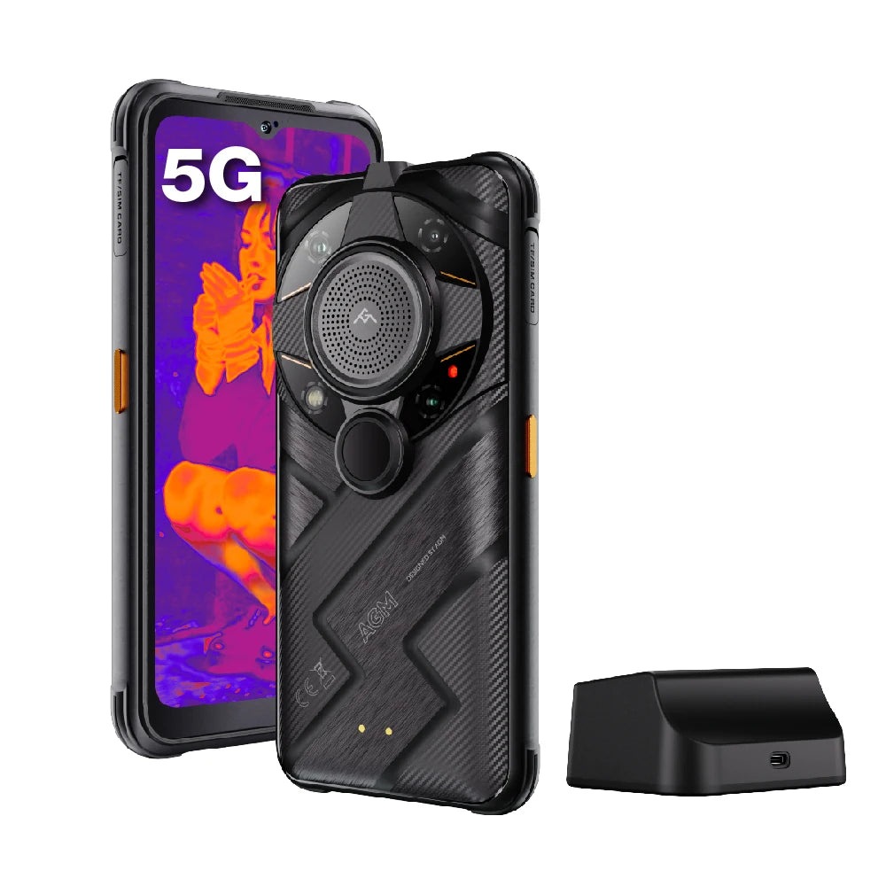 AGM G2 Guardian 5G Rugged Smartphone 500m Thermal Imaging, 10mm Lens, 25FPS, 108MP+32MP Camera, 12GB+256GB, 7000mAh Battery,