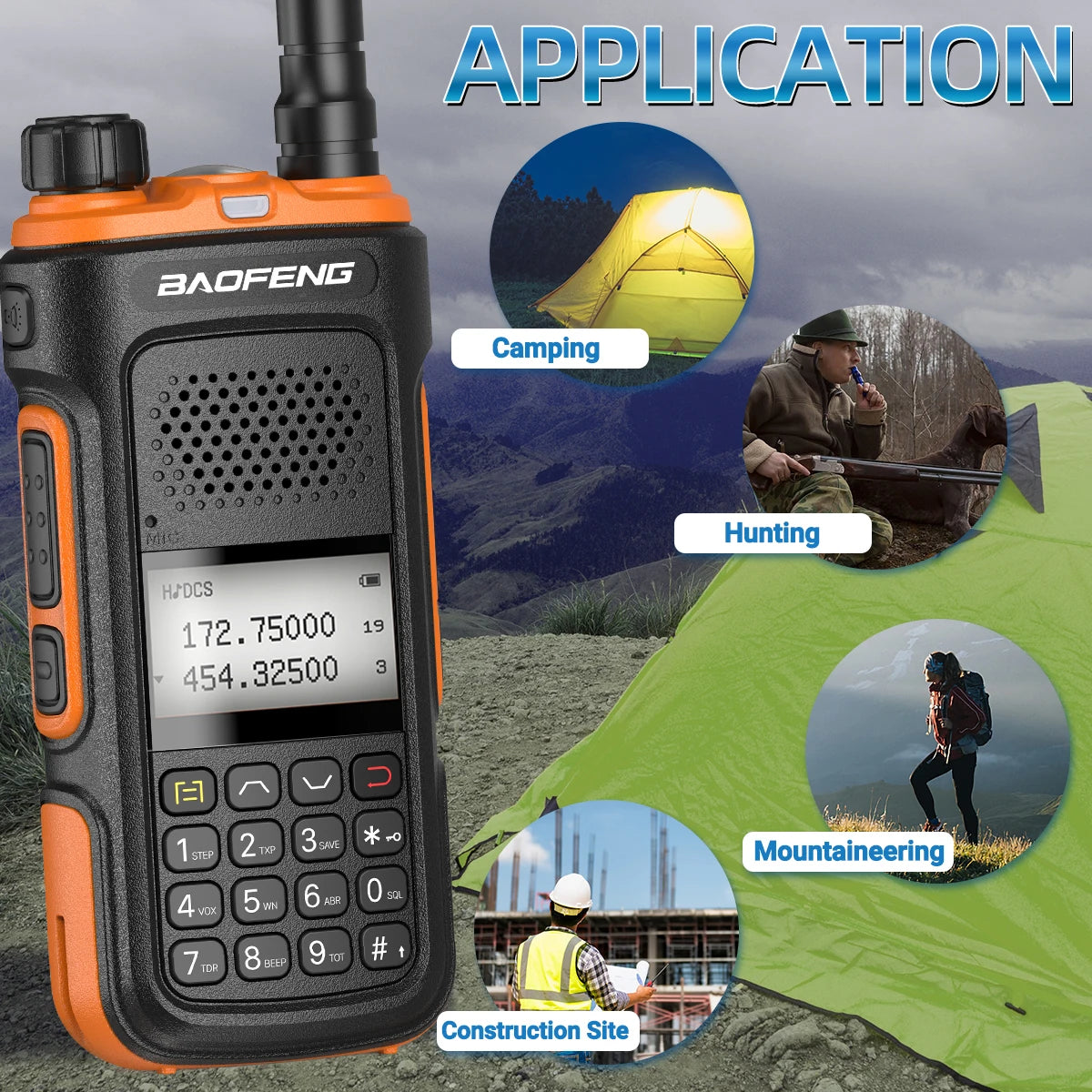 2/4/6PCS Baofeng Walkie Talkie Long Range Two Way Radio Type-C 999CH For UV-5R BF-888S Self-driving Travelling Hunting Camping