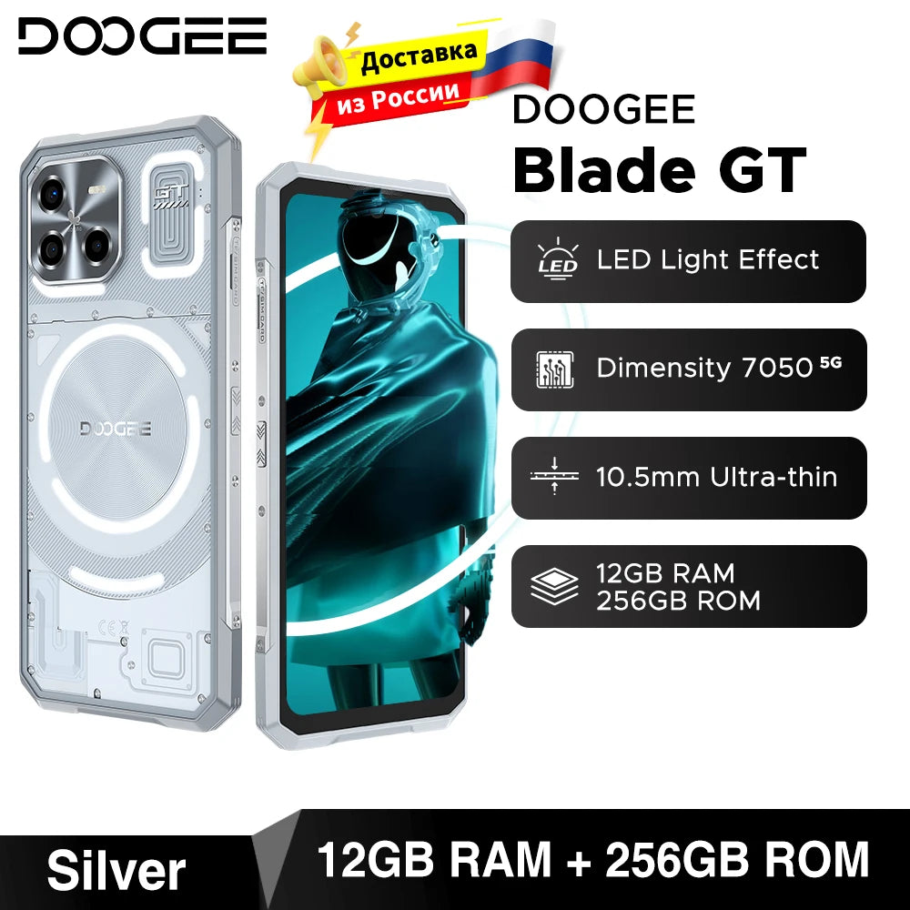 Global Version DOOGEE Blade GT Rugged Phone 12+256GB 𝐃𝐲𝐧𝐚𝐦𝐢𝐜 𝐋𝐄𝐃 𝐋𝐢𝐠𝐡𝐭 𝐄𝐟𝐟𝐞𝐜𝐭 6.72'' FHD+ 120Hz Android 14