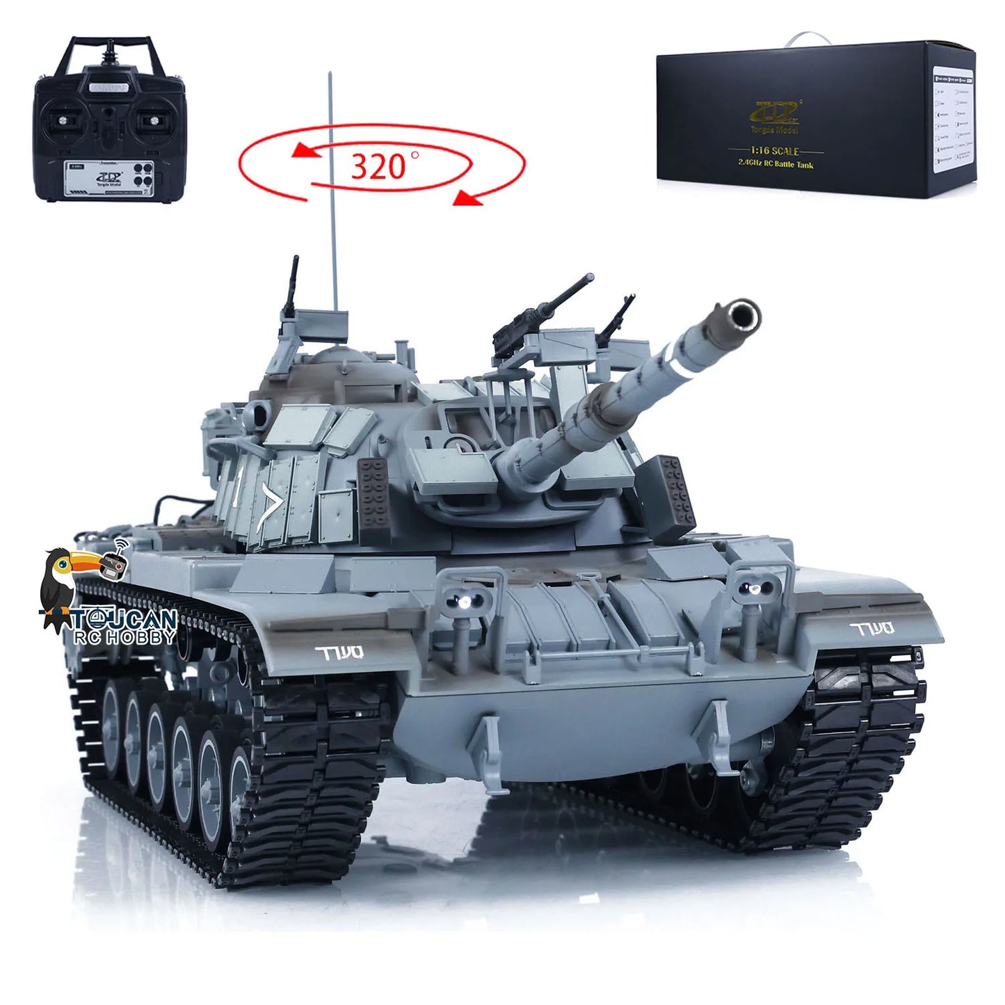 1/16 Tongde RC Tank M60W ERA with Infrared Battle BB Shooting RTR Remote Control Model for Adult