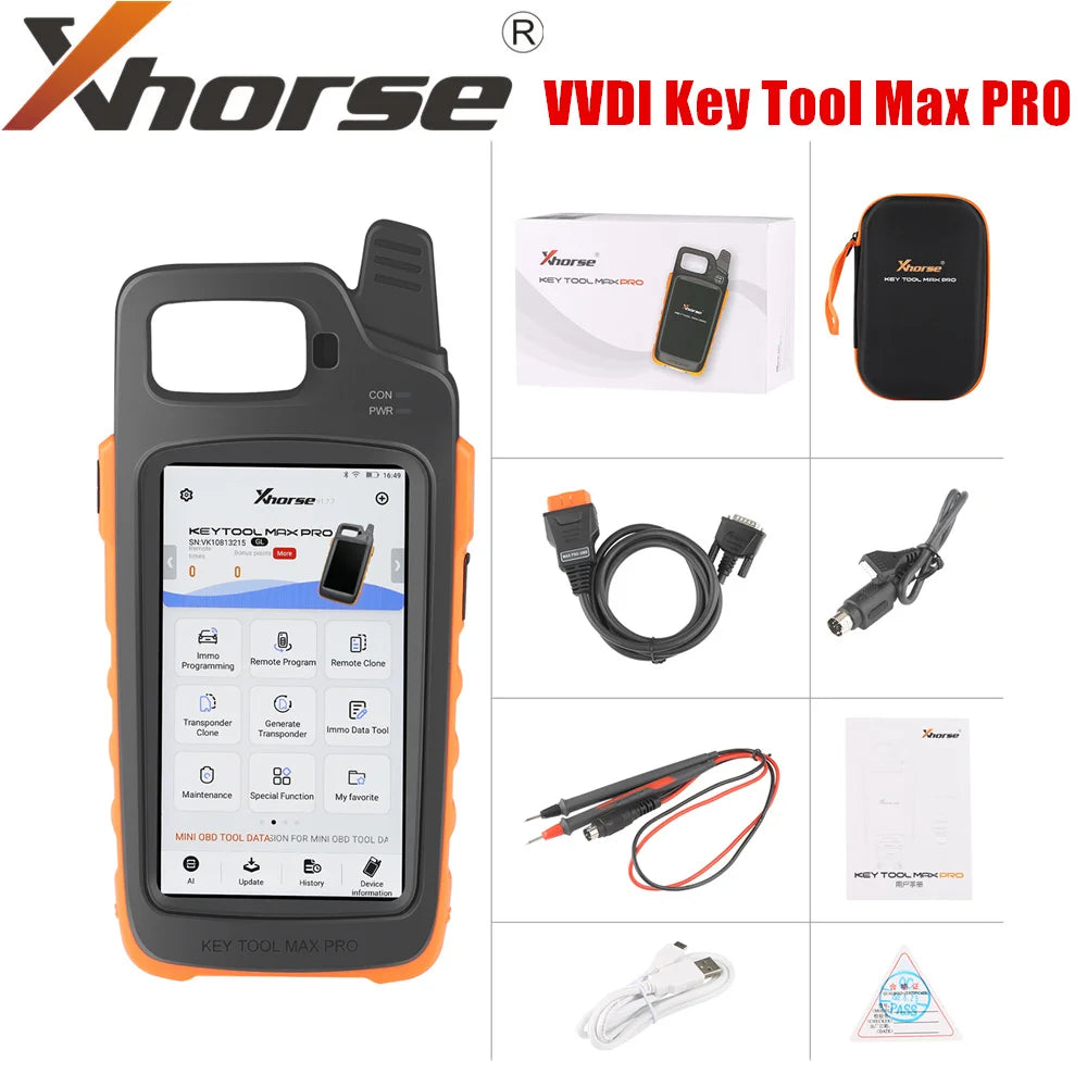 Xhorse VVDI Key Tool Max Pro Remote Programmer Combines Key Tool Max and Mini OBD Tool Functions Free with Renew Cable