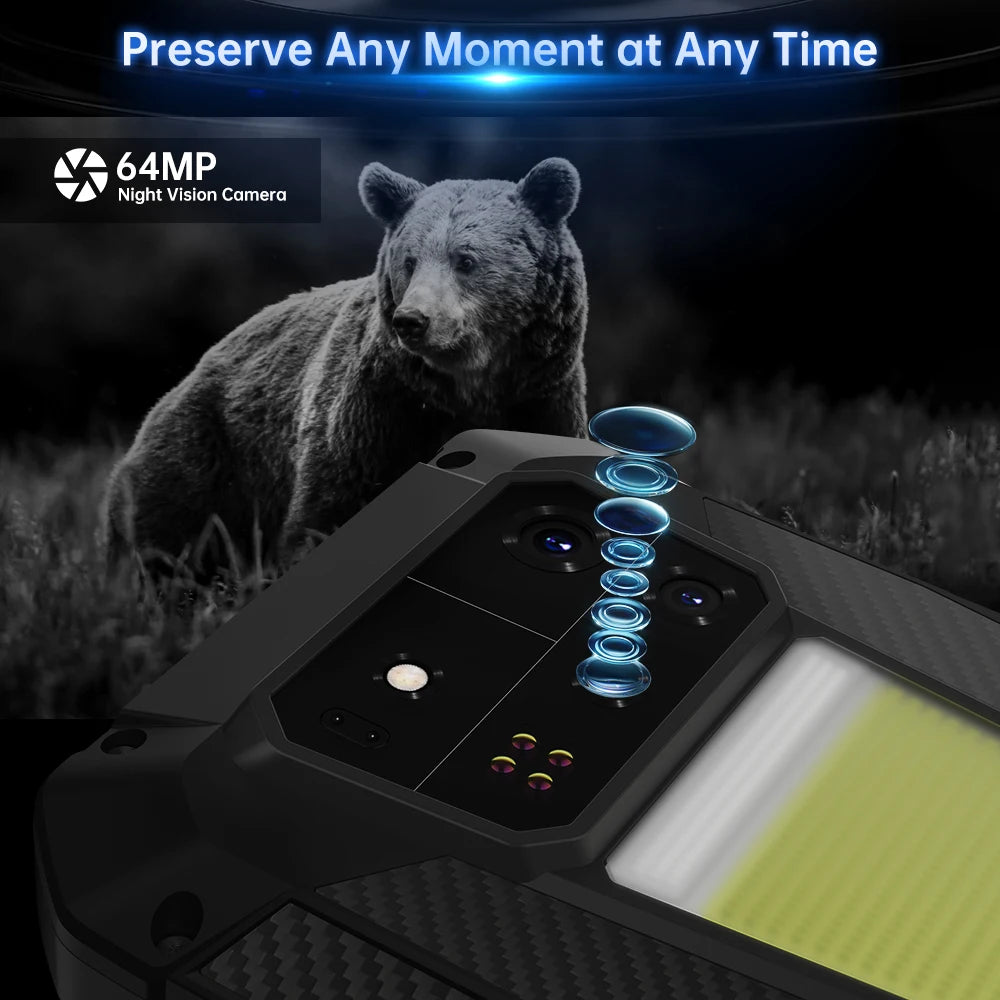 8849 SHARK 3 Unihertz Rugged Smartphone Dimensity 8300 Android 14 32GB 512GB  3K AMOLED Screen 11600mAh Night Camera 5G Phone