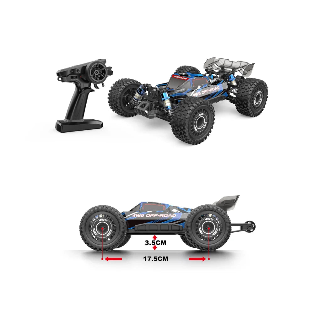 HYPER GO MJX 16207 1/16 RC Car Brushless 2.4G 4WD Racing Car Brushless 70KM/h Off-Road Remote Control RC Truck Hobby Toy