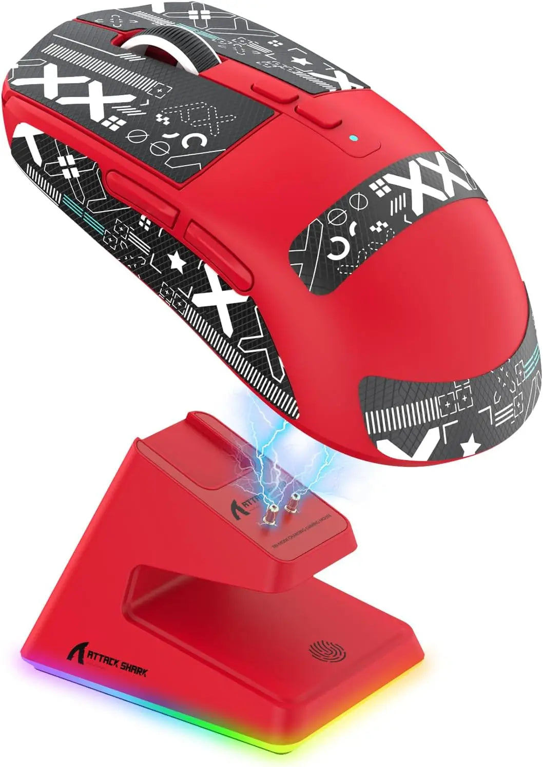 MAMBASNAKE x ATTACK SHARK X6 49g Superlight Wireless Gaming Mouse with Magnetic RGB Charging Base