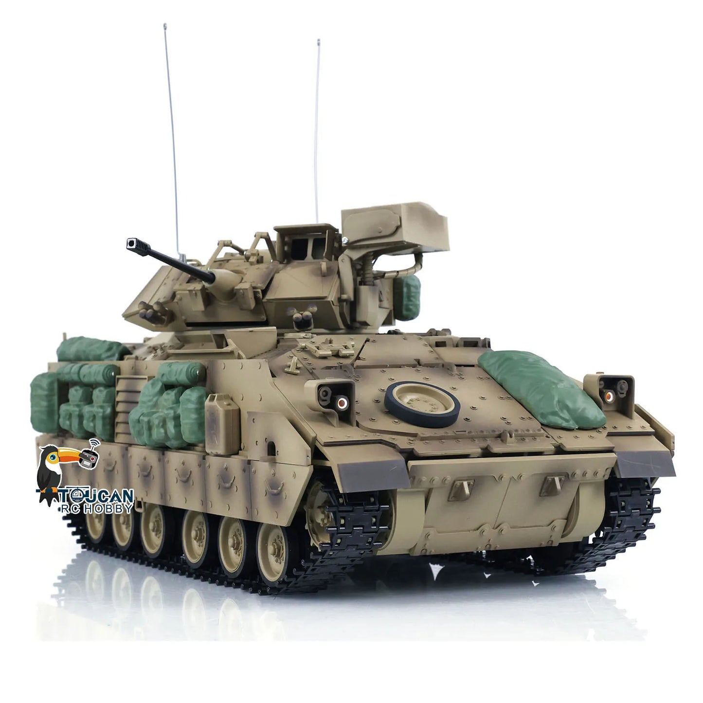 US Stock M2A2 Bradley RC Tank Tongde 1/16 Electric Toy Panzer Model Infrared Battle Barrel Recoil No BB for Military Fans