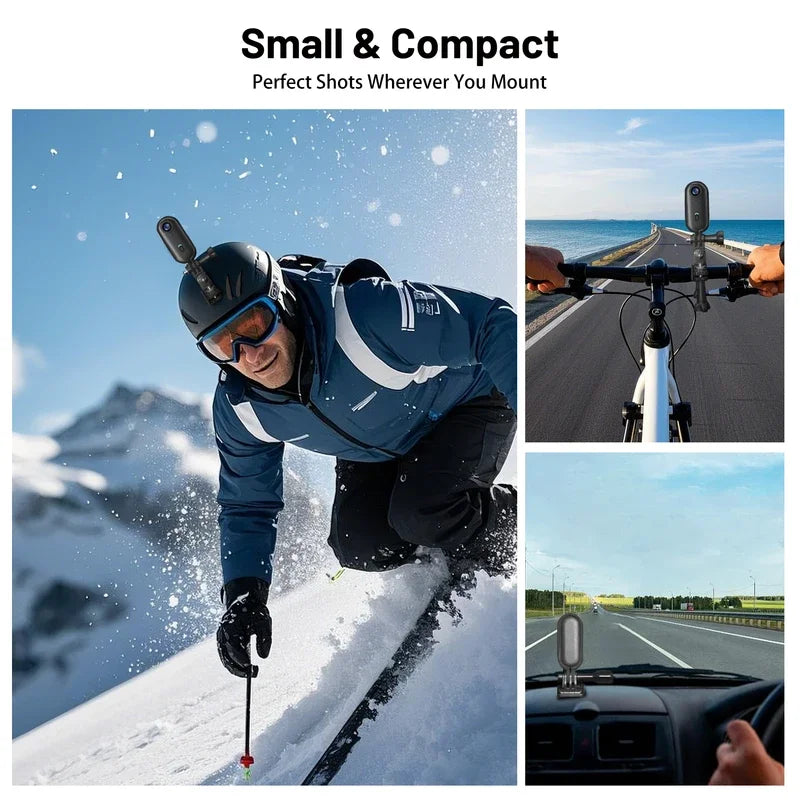 Pocket 4K Mini Camera Magnetic Wearable Cam with Waterproof Shell WiFi Bike Camera Friendly for Casual Cycling Vlog Home Use