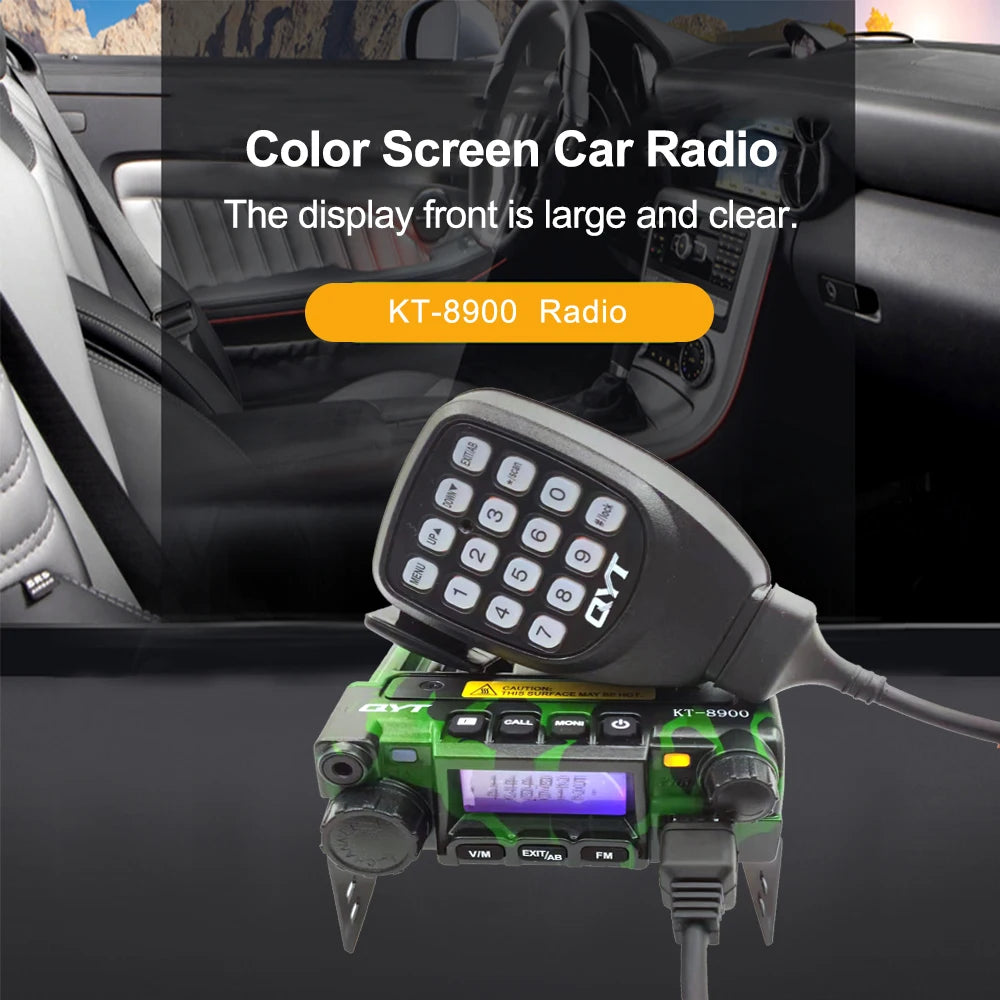 QYT KT8900 25W Mini Radio UV Transceiver DTMF Mobile Radio kt-8900 Dual band 136-174&400-480MHz Walkie Talkie