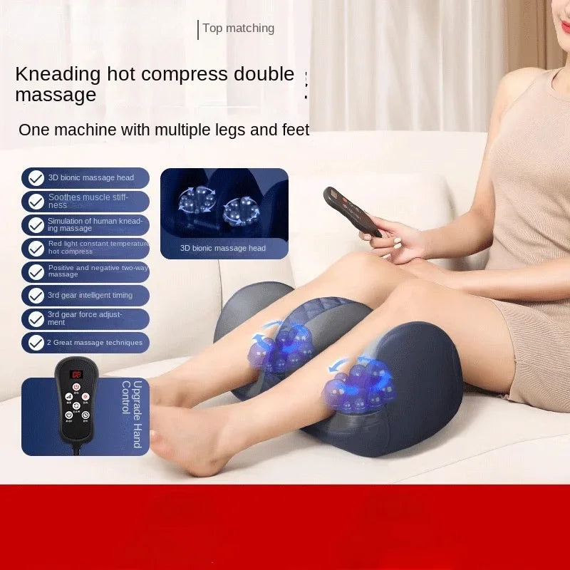 Calf Massager Remote Control Hot Compress Kneading The Soles of The Feet Home Leg Massager Multifunctional Foot Massage
