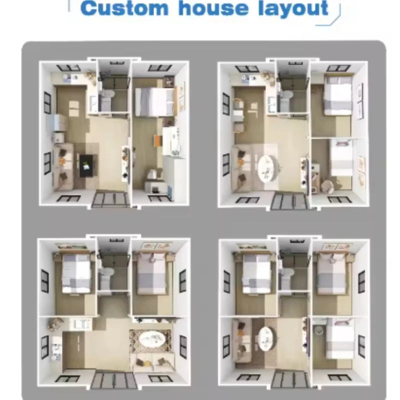 Space Saving Foldable Container House With Excellent Mobility and Stacking Capability Perfect for Pop up Stores