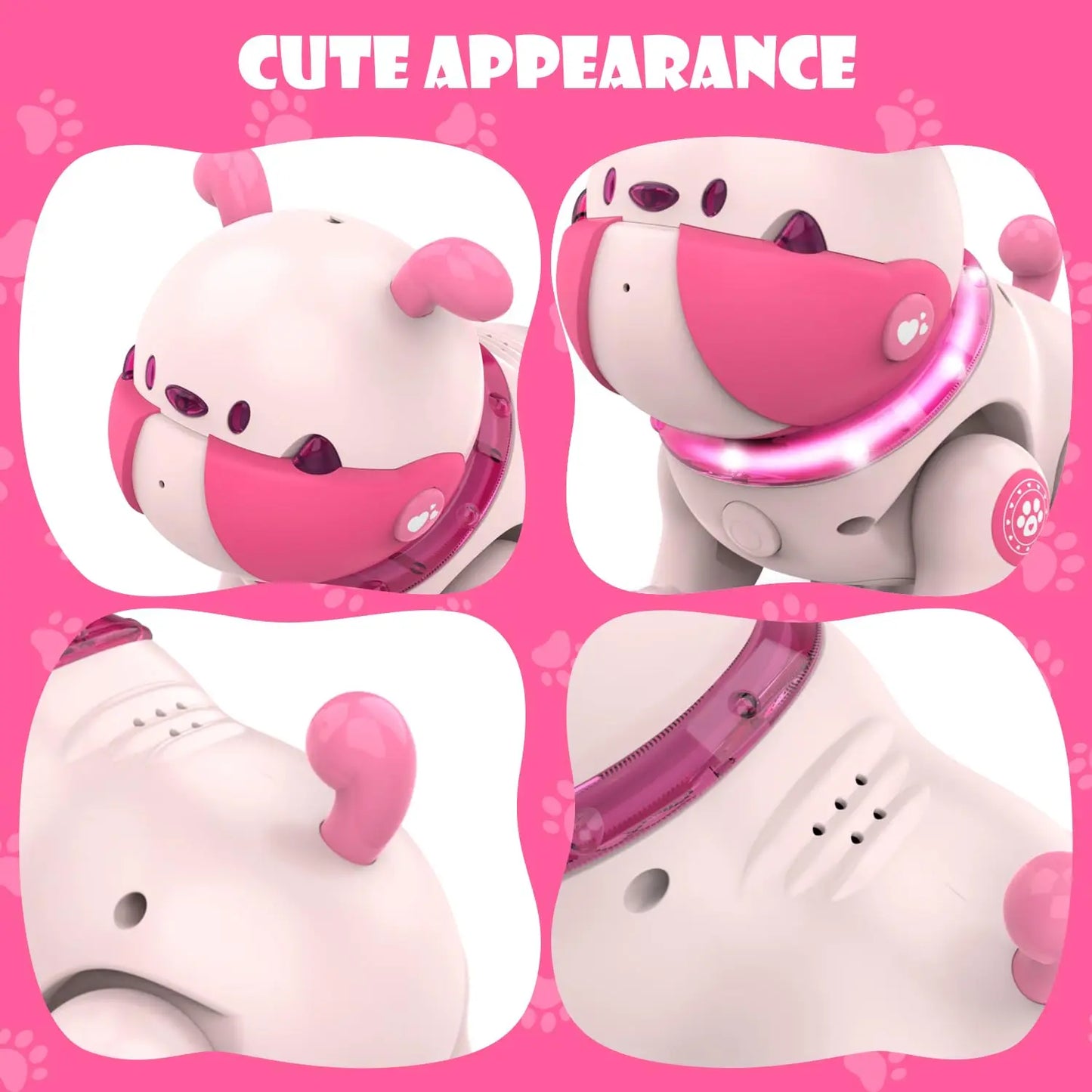 DogToys Remote Control Robots-Puppy Dog RC Toy with LED Voice Rologging & Changing Pet Touch Reaction Dancing Walking for Kids