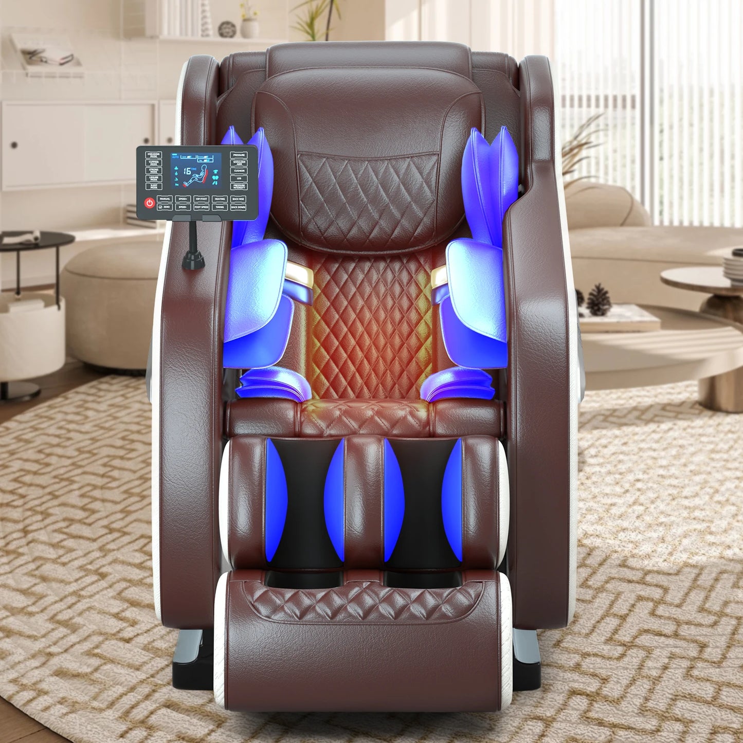 massage chair 4d zero gravity Automatic Heating Massage Chair Bluetooth Music  with Airbag Reclining Shiatsu Massage Chair