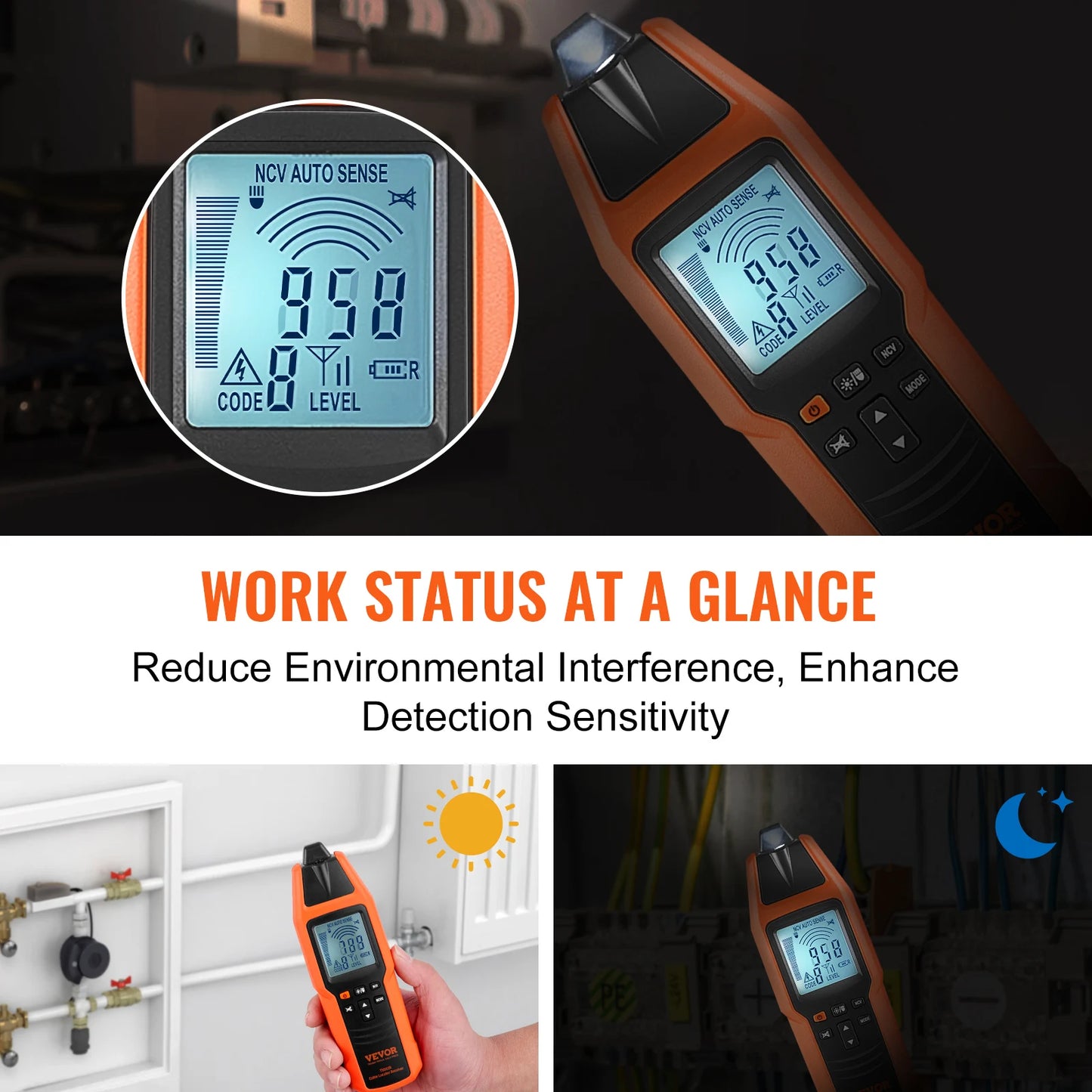 SucceBuy Subterranean Wire Tracker 3 FT Detection Depth Circuit & Line Break Locator 6561 FT Length for Electric Hidden Wires