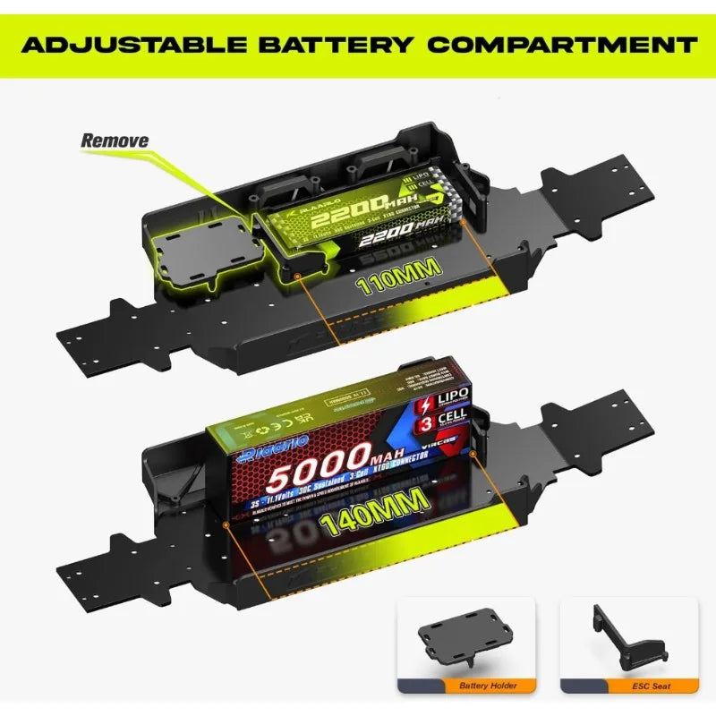 Upgradaed version 1/10 Carbon Fiber On-Road Drift Car Roller,Electric Touring Rally Car Chassis Frame Body with Alloy Wheel