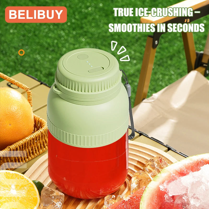 500/1300ML Electric Juicer Cup 6 Blades Blender Milkshake Machine USB Portable Fruit Milk Mixing Tool Mini Fresh Juice Blender
