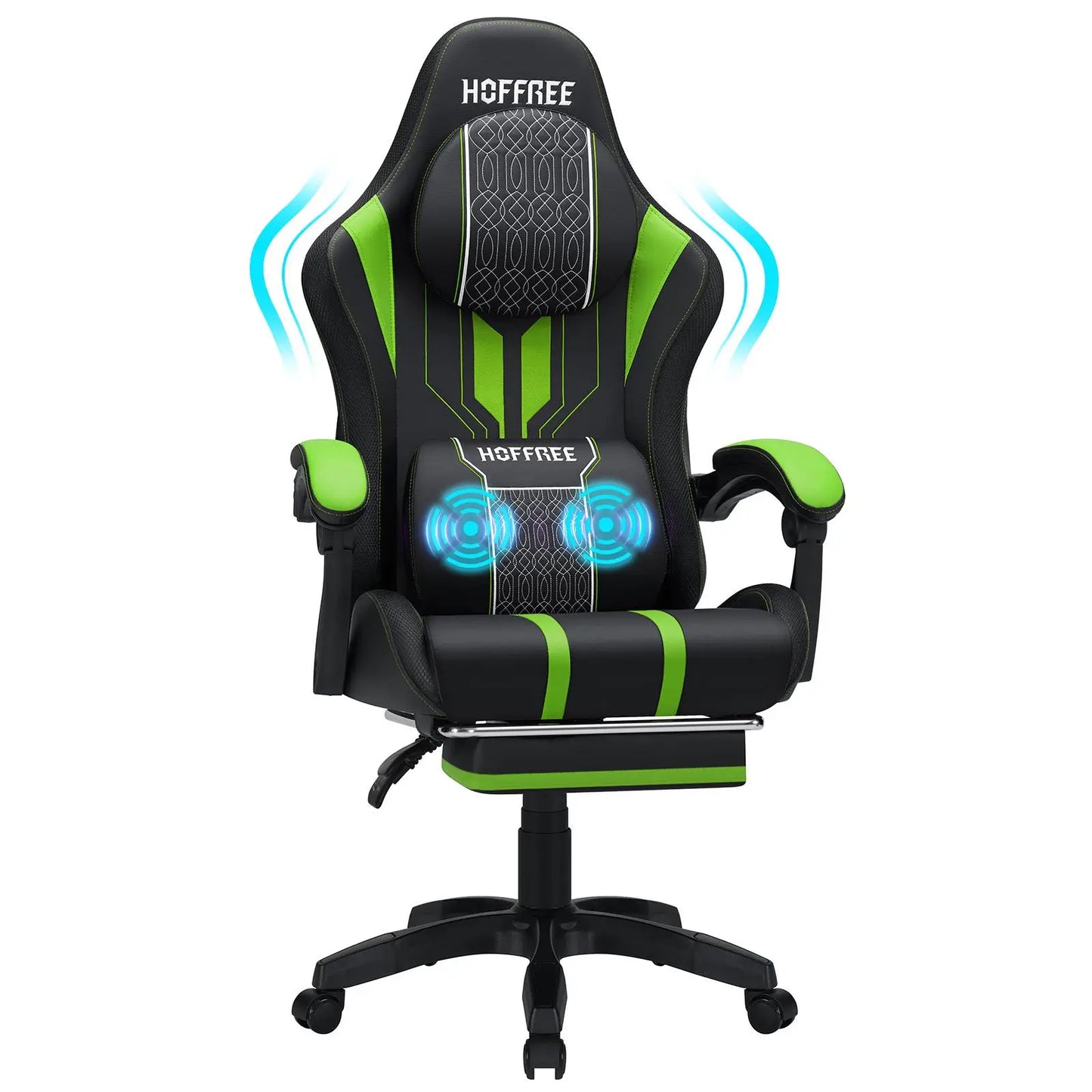 Top-rated Gaming Chair with Increased Size  Single-function Massage  and Adjustable Armrests
