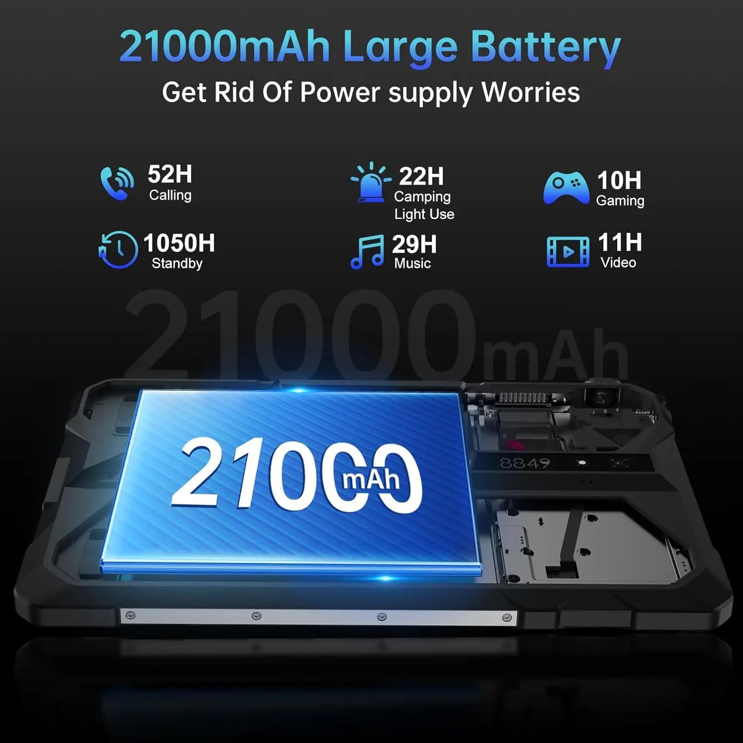 8849 TANK PAD 5G Android14 Unihertz Rugged Projector Tablet 21000mAh 512GB 120Hz 24G Smart Pad 50MP 10.95 inch Phone Tablet 2025