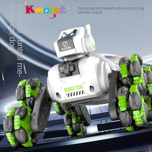 2.4G RC Car Robot Dog Remote Control 360 Degree Drift Stunt Intelligent Stunt Mechanical Dog Toys For Boys Girls Children Gift