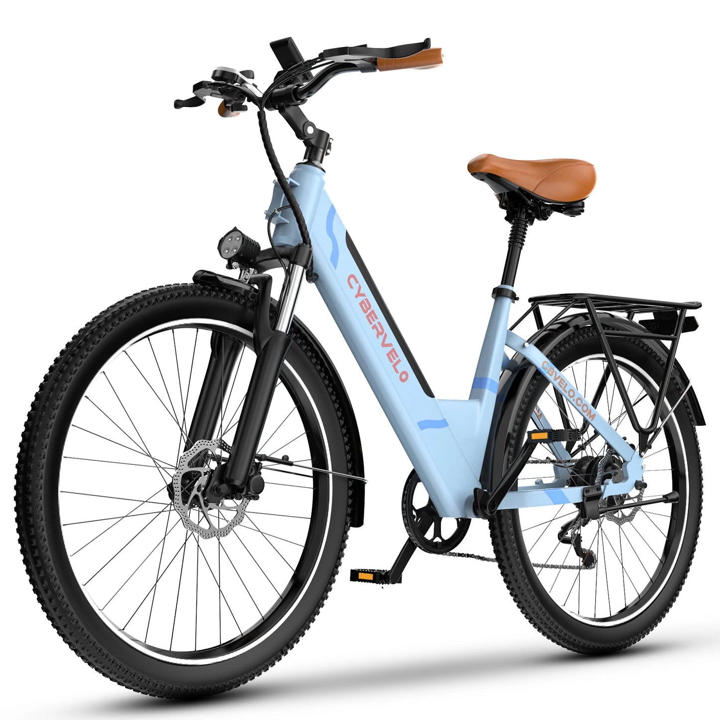 Cybervelo EK2 1000 Peak Electric Bike, 80 Miles Removable Battery Ebike, 26" Electric E Bike with 7-Speed,Adult Electric Bicycle