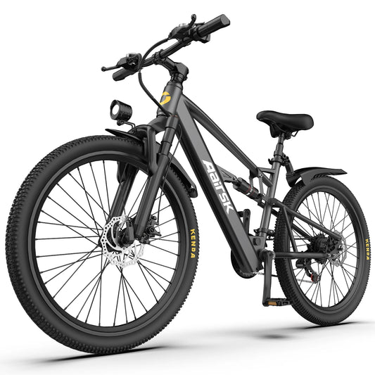 26" Electric Bike,750W Peak Motor,Step-Through Ebike Adults,Up to 40miles,25MPH Urban Commuter E-Bike 21 Speed&Dual Suspension